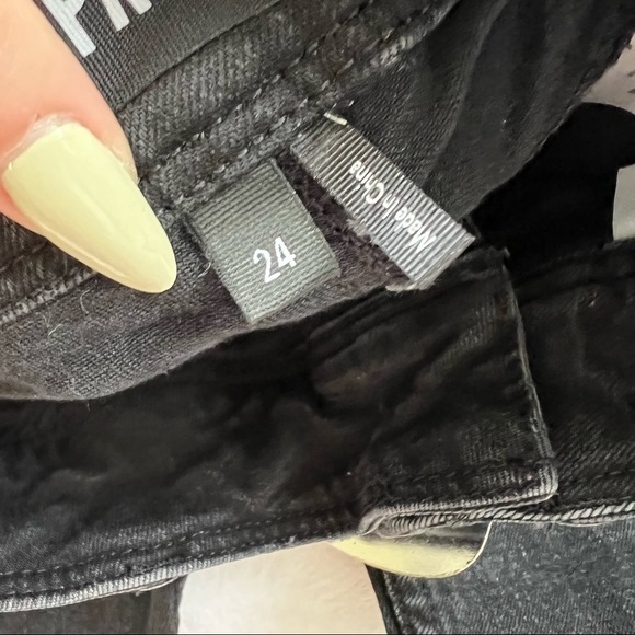 Paige HOXTON RIOT HIGH-RISE BELTED SKINNY ANKLE PEG JEANS - size 24/00 - Picture 12 of 12